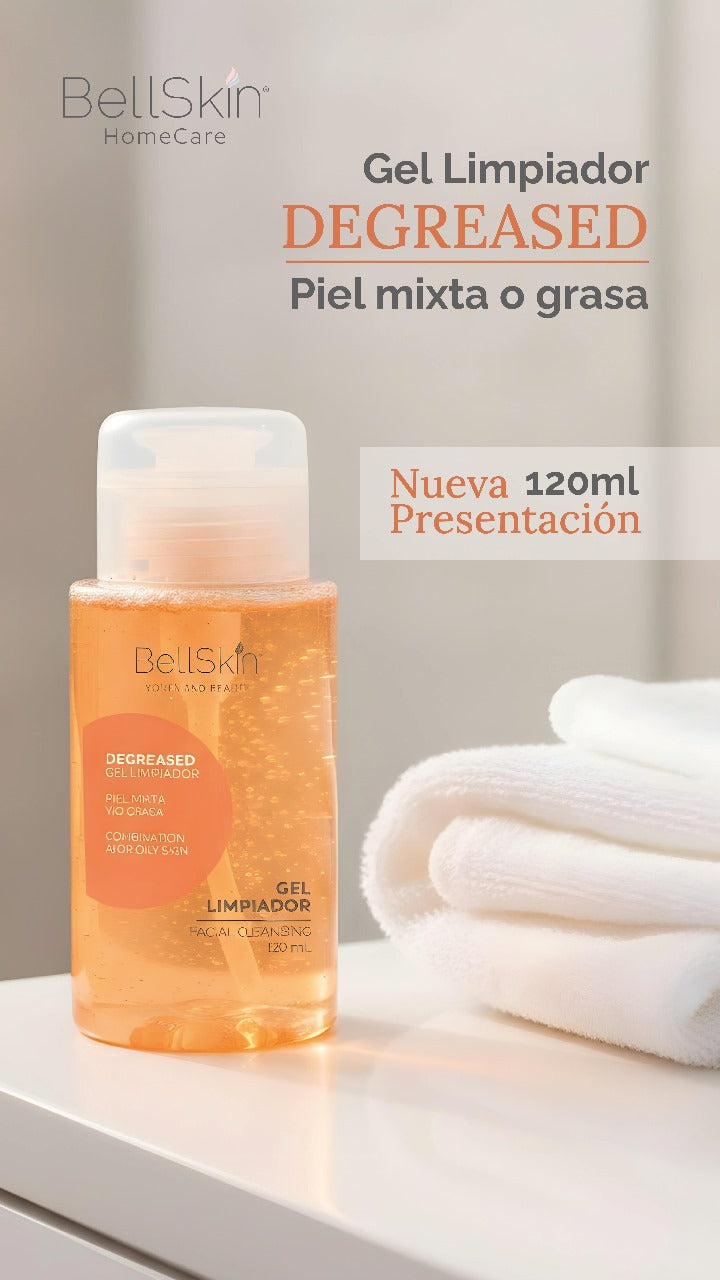 GEL LIMPIADOR DEGREASED Para piel mixta o grasa