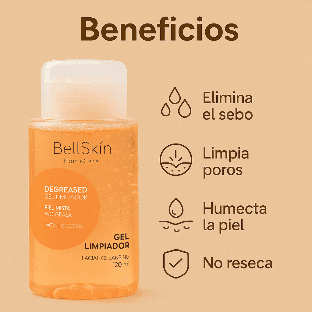 GEL LIMPIADOR DEGREASED Para piel mixta o grasa