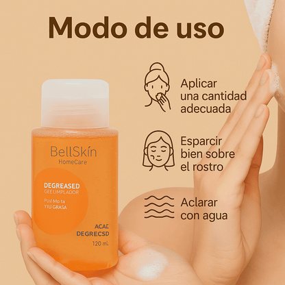 GEL LIMPIADOR DEGREASED Para piel mixta o grasa